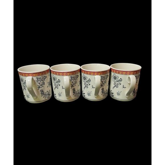 Set of 4 Villeroy & Boch SWITCH 5 PLANTATION Silma Coffee Cups Mugs 3 3/8"h - Picture 4 of 10